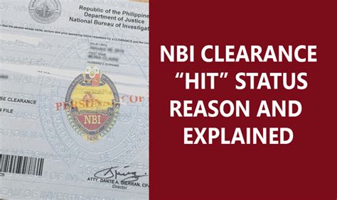 nbi clearance no criminal record|NBI Hit Status: What to do if You Get a Hit on NBI .